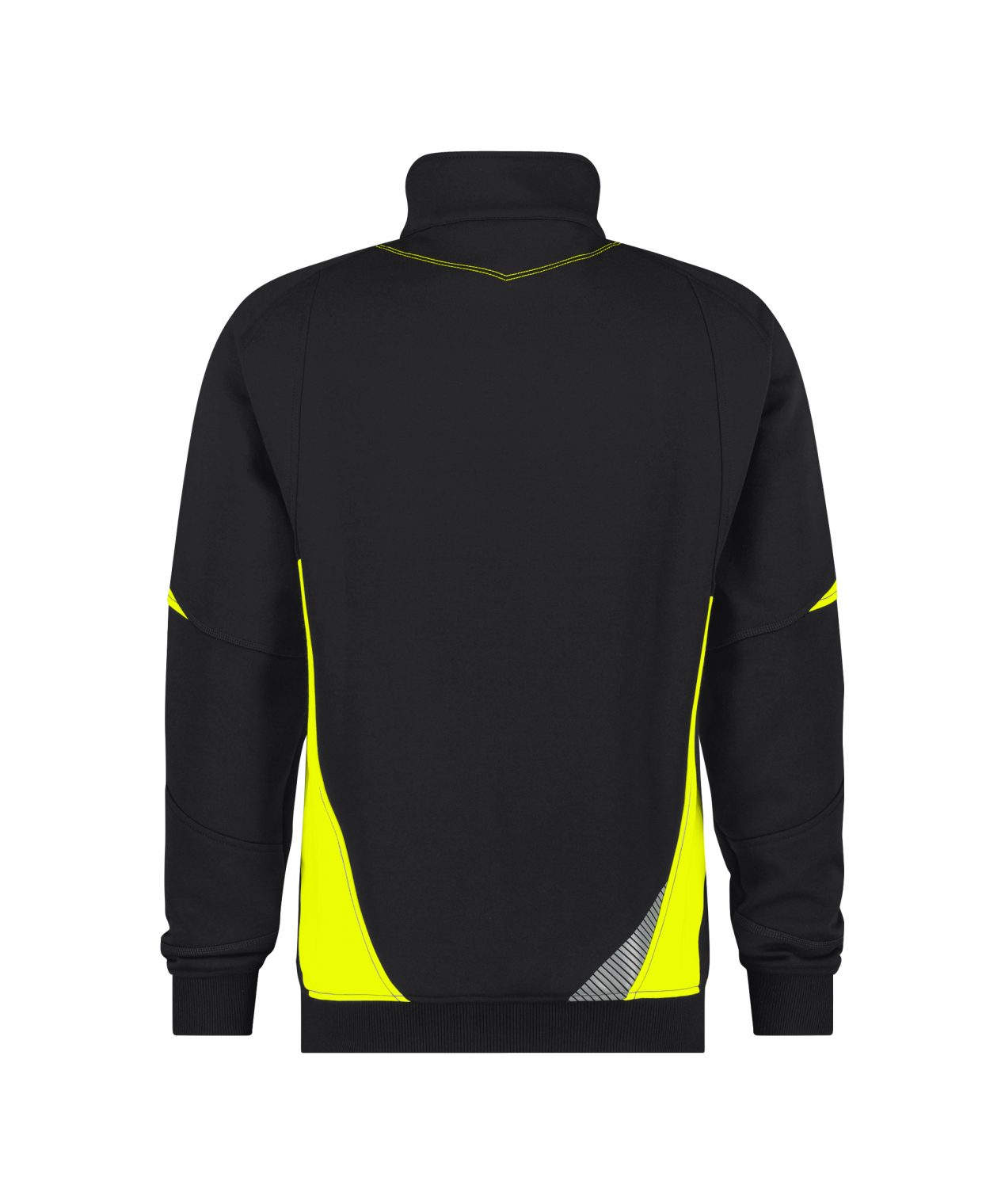 aratu sweatshirt black fluo yellow back
