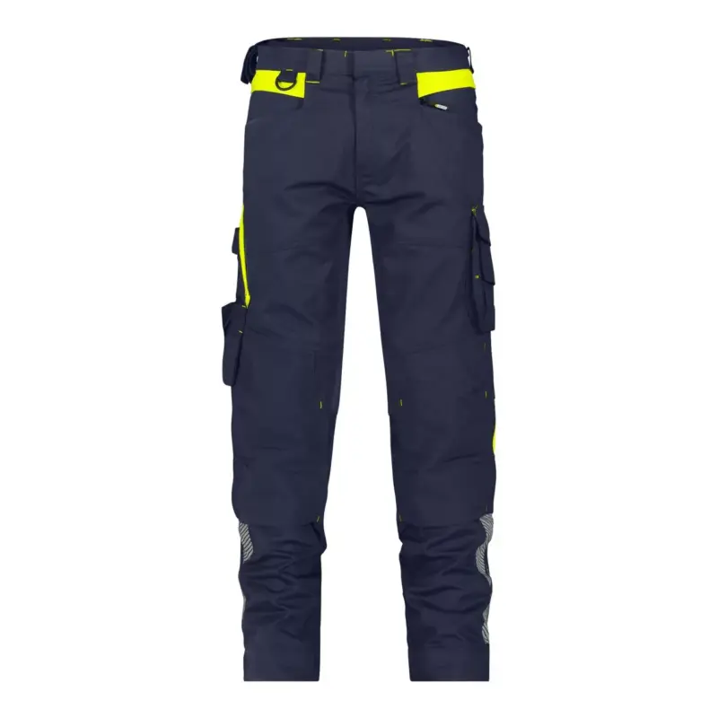 DASSY® Logix SmartFlex Bundhose Canton Stretch Kniepolstertaschennachtblau/neongelb Herren