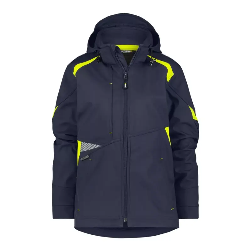 Dassy Kalama Damen Softshell-Jacke: Wasserdicht, winddicht & atmungsaktiv nachtblau/neongelb