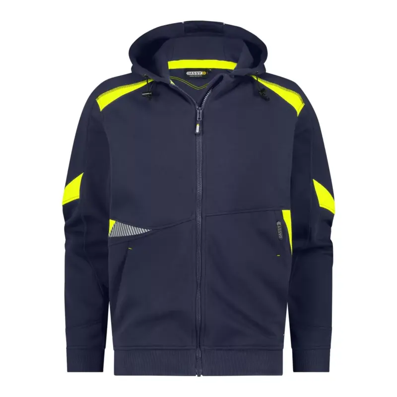 Dassy Santos: Das ultimative Kapuzensweatshirt aus der Logix-Kollektion nachtblau/neongelb