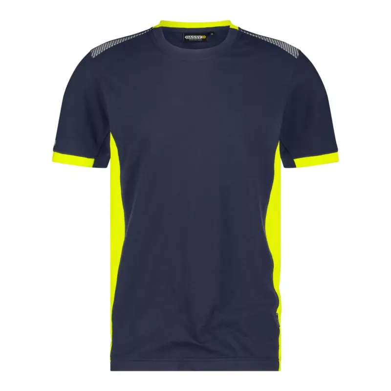 DASSY® TAMPICO (710057) T-SHIRT nachtblau/neongelb