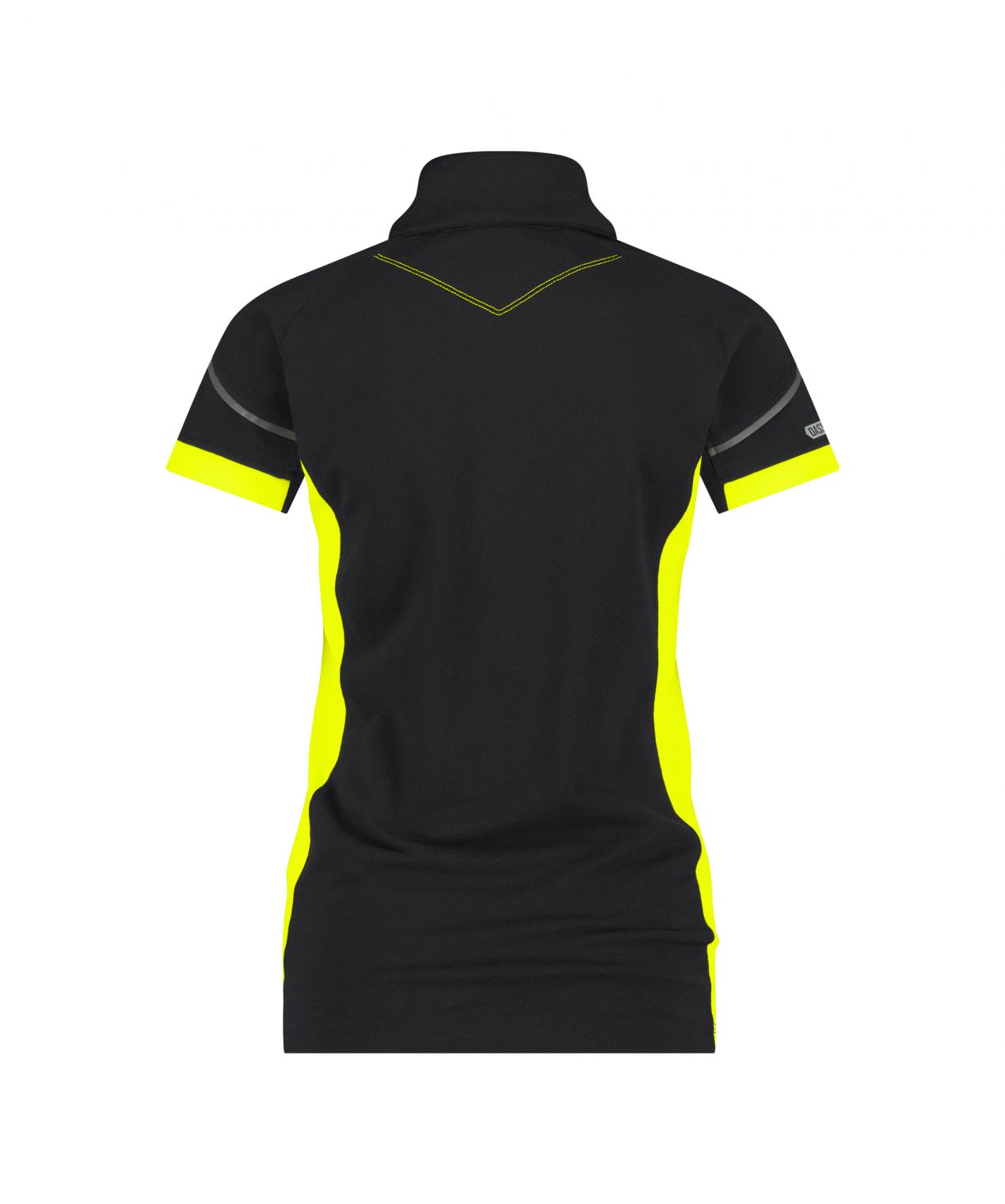 veracruz women polo shirt for women black fluo yellow back