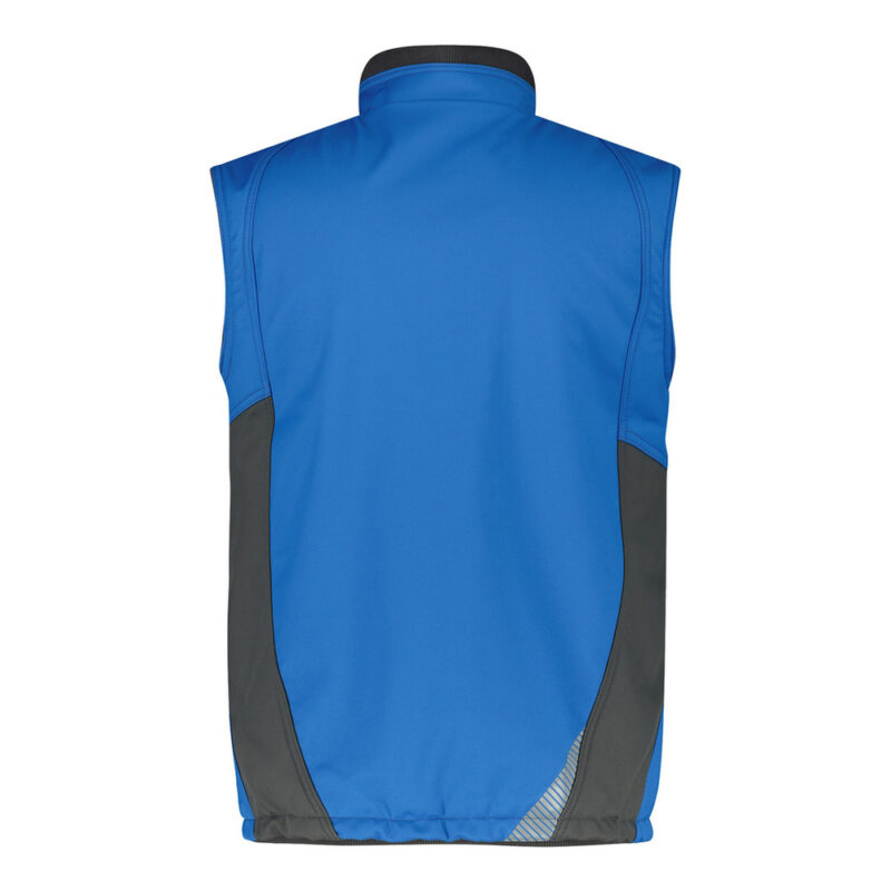 DASSY Fusion Next Softshell-Weste 350144 – AZURBLAU/ANTHRAZITGRAU – back