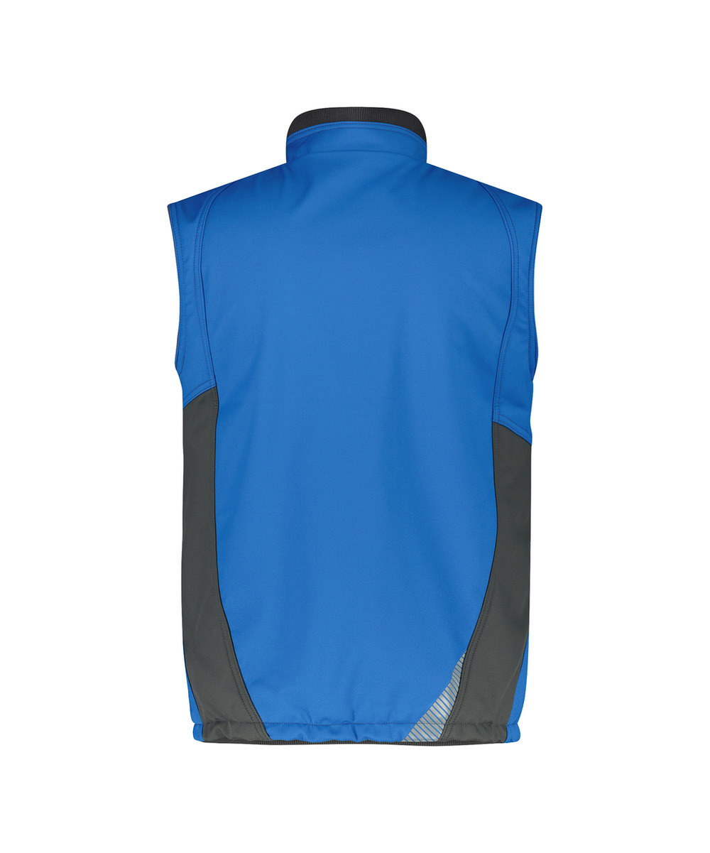 DASSY Fusion Next Softshell-Weste 350144 – AZURBLAU/ANTHRAZITGRAU – back