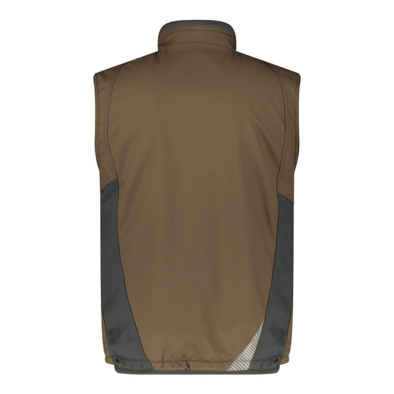 DASSY Fusion Next Softshell-Weste 350144 – LEHMBRAUN/ANTHRAZITGRAU – back