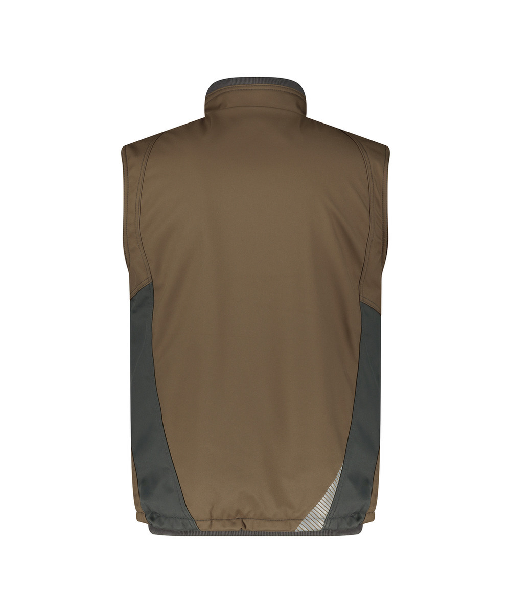 DASSY Fusion Next Softshell-Weste 350144 – LEHMBRAUN/ANTHRAZITGRAU – back