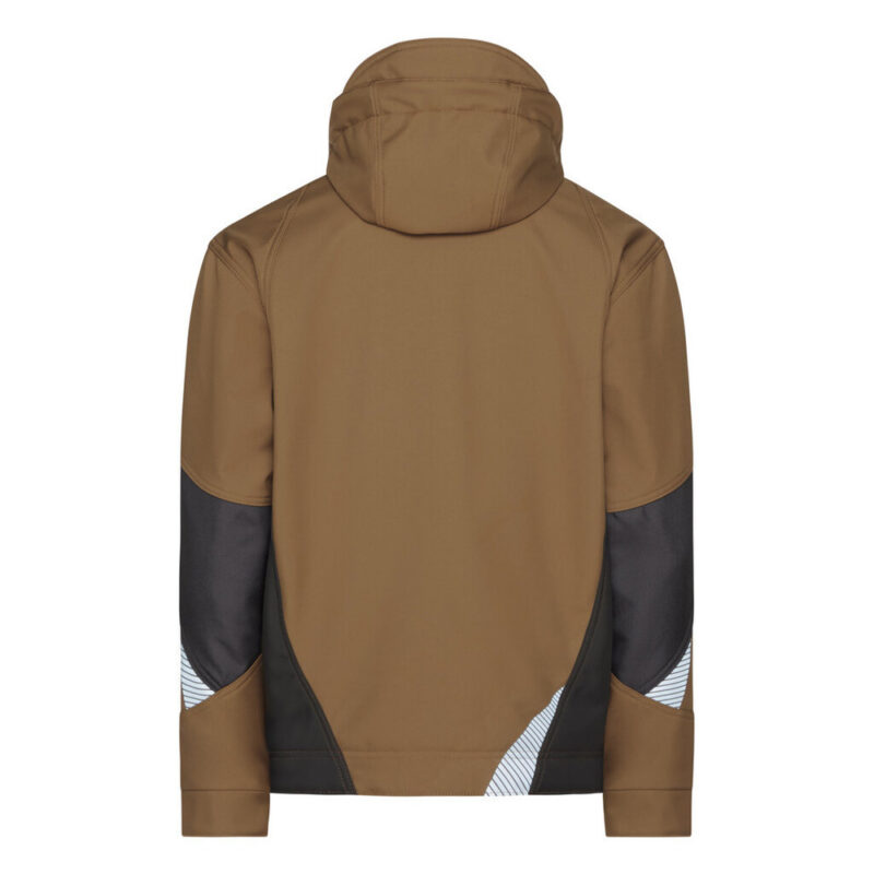 DASSY Gravity Next Softshell-Jacke 300574 – LEHMBRAUN/ANTHRAZITGRAU – back