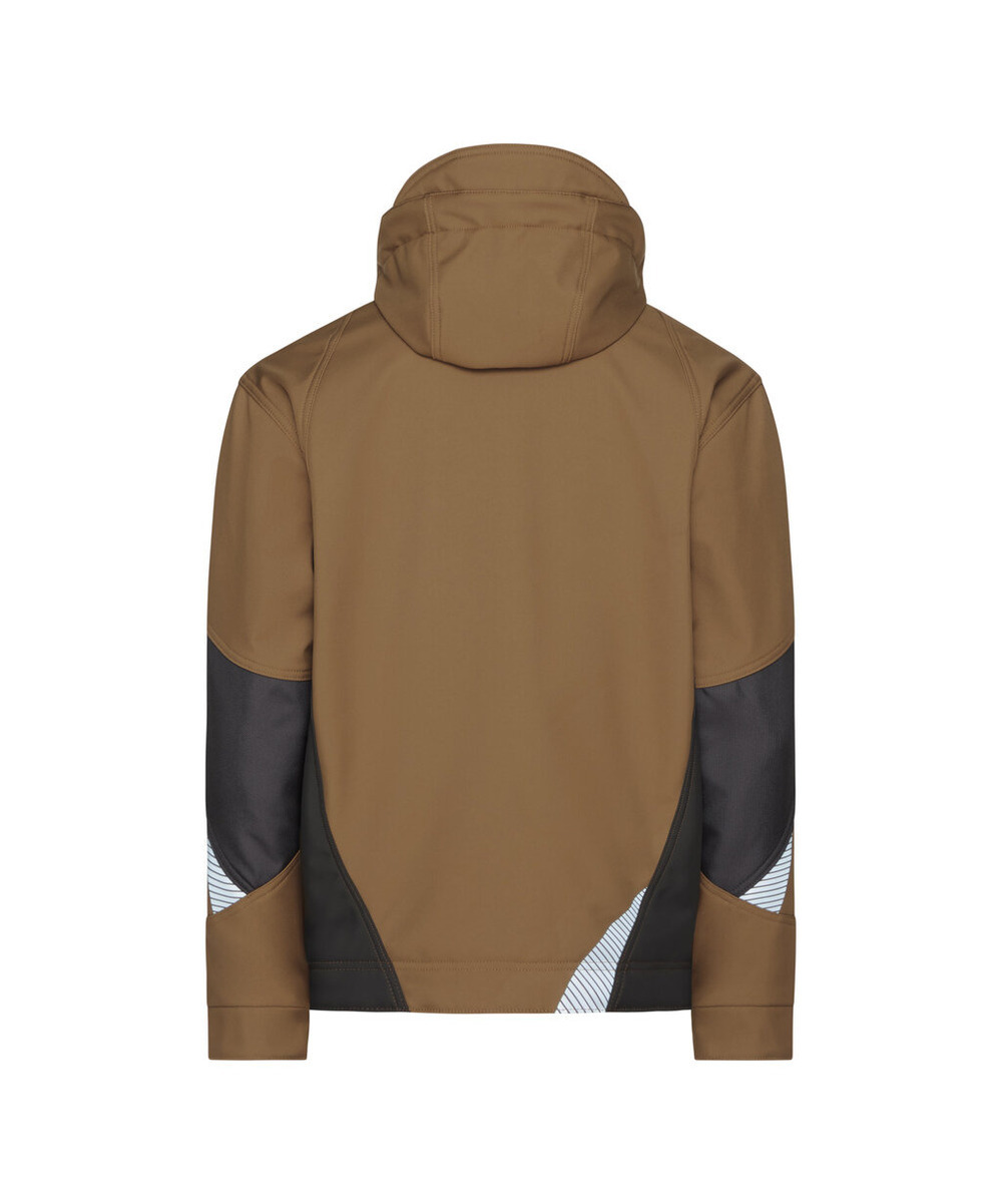 DASSY Gravity Next Softshell-Jacke 300574 – LEHMBRAUN/ANTHRAZITGRAU – back