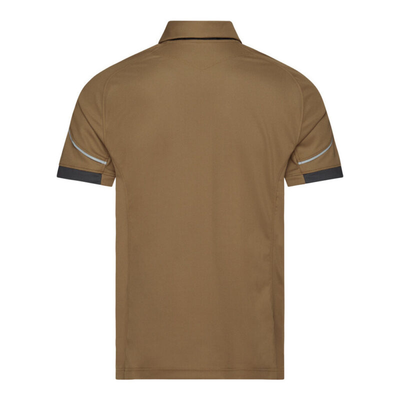 DASSY Traxion Next Poloshirt 710079 – LEHMBRAUN/ANTHRAZITGRAU – back