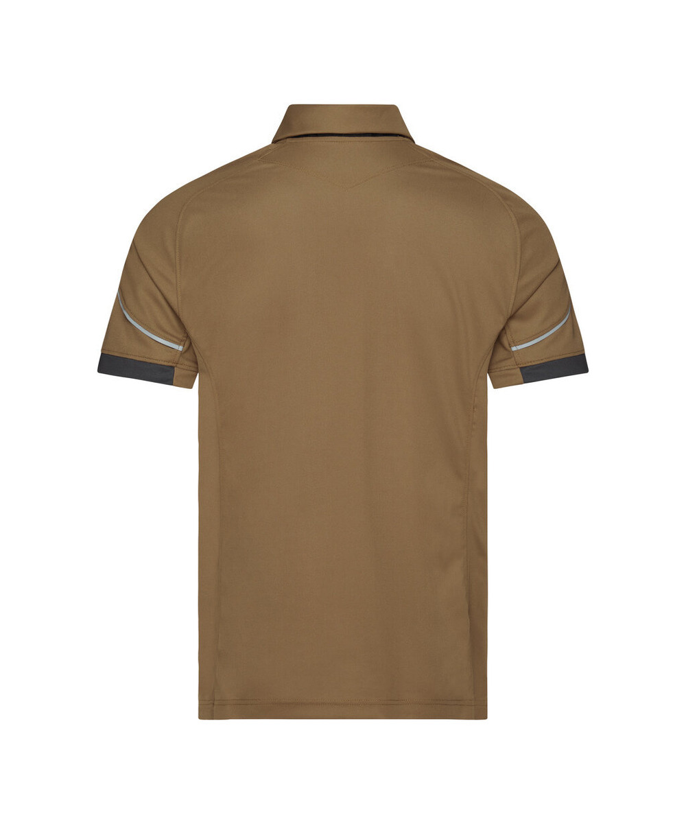 DASSY Traxion Next Poloshirt 710079 – LEHMBRAUN/ANTHRAZITGRAU – back