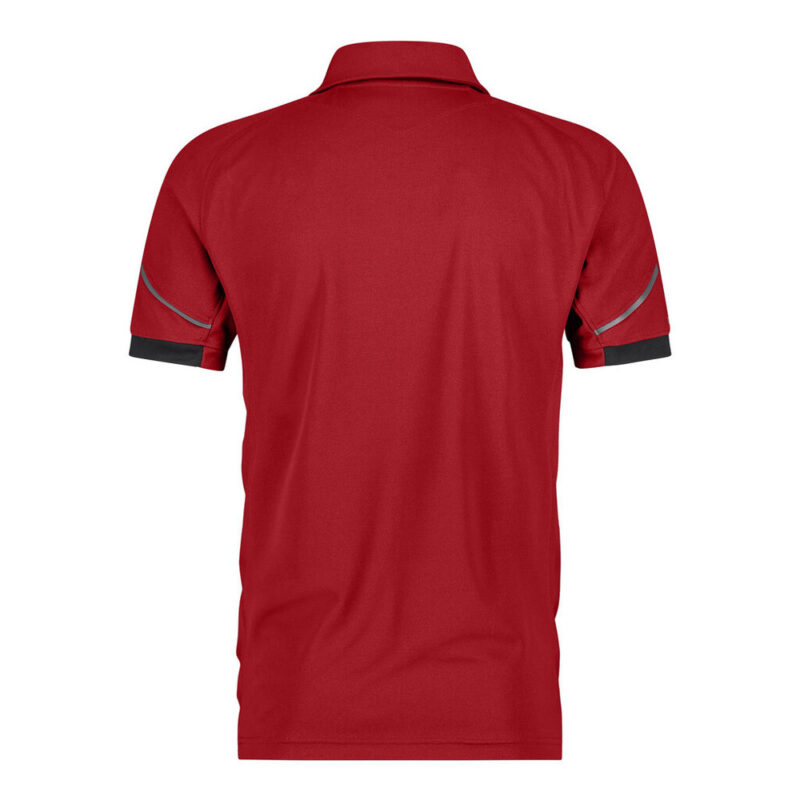 DASSY Traxion Next Poloshirt 710079 – ROT/SCHWARZ – back