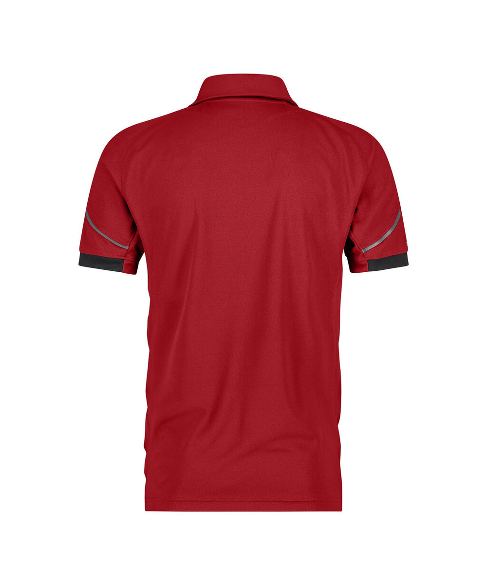 DASSY Traxion Next Poloshirt 710079 – ROT/SCHWARZ – back