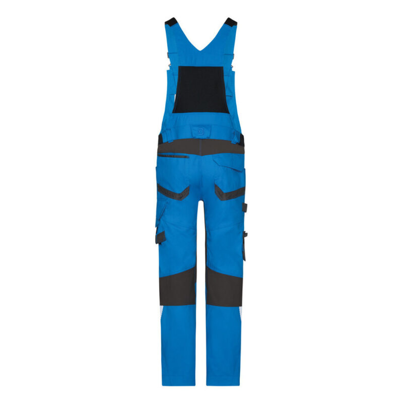 DASSY Tronix Next Stretch-Arbeitslatzhose mit Kniepolstertaschen 400169 – AZURBLAU/ANTHRAZITGRAU – back