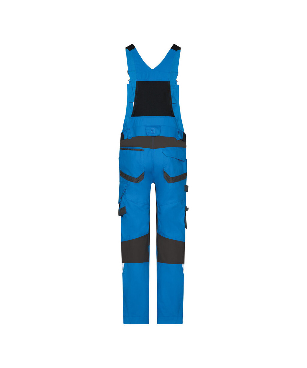 DASSY Tronix Next Stretch-Arbeitslatzhose mit Kniepolstertaschen 400169 – AZURBLAU/ANTHRAZITGRAU – back