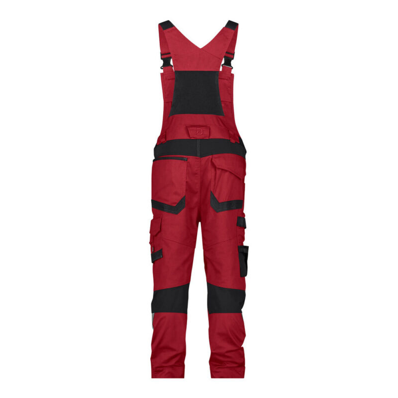 DASSY Tronix Next Stretch-Arbeitslatzhose mit Kniepolstertaschen 400169 – ROT/SCHWARZ – back