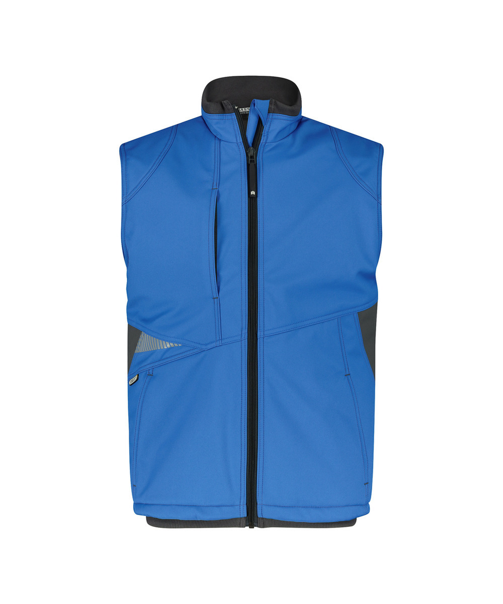 DASSY Fusion Next Softshell-Weste 350144 – AZURBLAU/ANTHRAZITGRAU – front