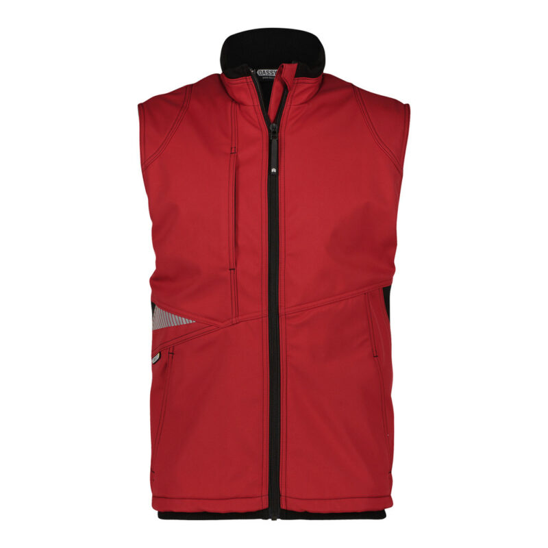DASSY Fusion Next Softshell-Weste 350144 – ROT/SCHWARZ – front