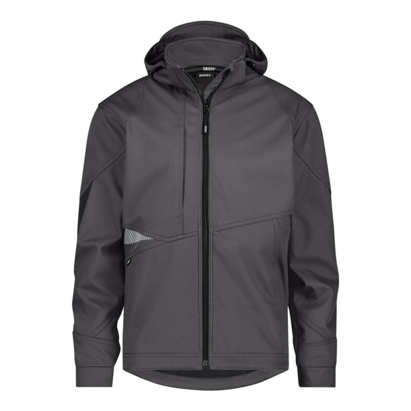 DASSY Gravity Next Softshell-Jacke 300574 – ANTHRAZITGRAU/SCHWARZ – front
