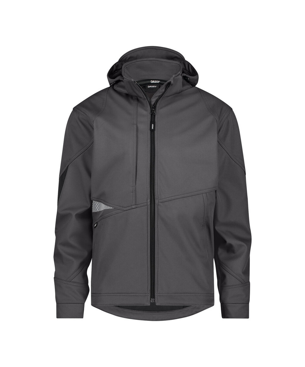 DASSY Gravity Next Softshell-Jacke 300574 – ANTHRAZITGRAU/SCHWARZ – front