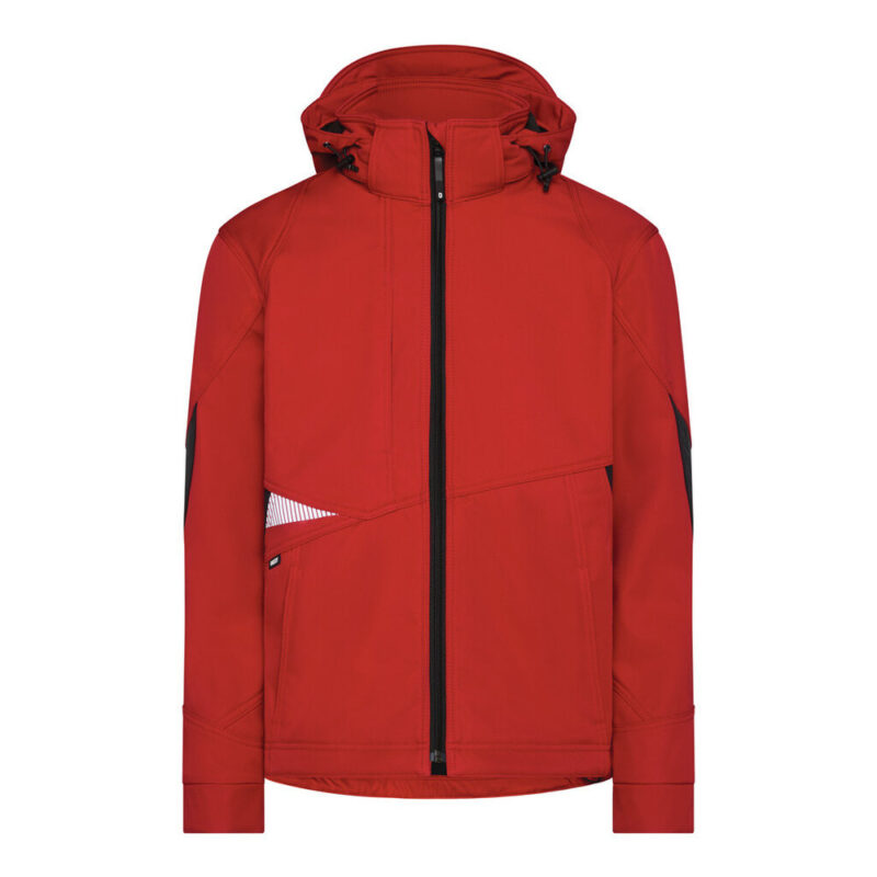 DASSY Gravity Next Softshell-Jacke 300574 – ROT/SCHWARZ – front