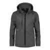 DASSY Gravity Next Women Softshell-Jacke für Damen 300581 – ANTHRAZITGRAU/SCHWARZ – front
