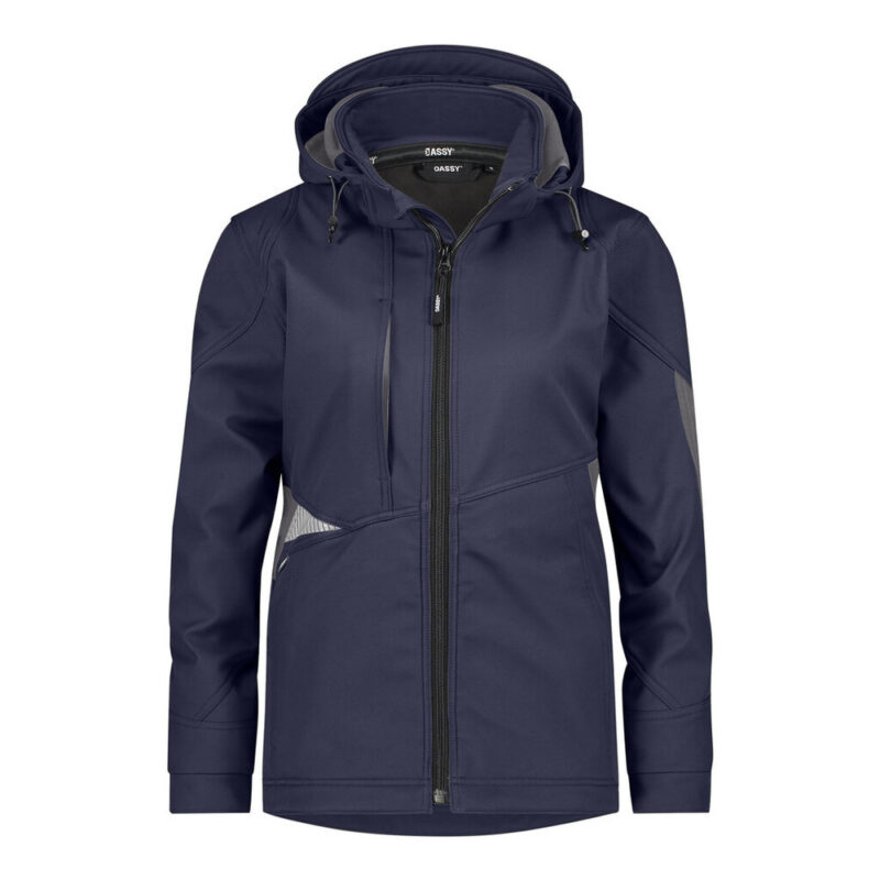 DASSY Gravity Next Women Softshell-Jacke für Damen 300581 – NACHTBLAU/ANTHRAZITGRAU – front