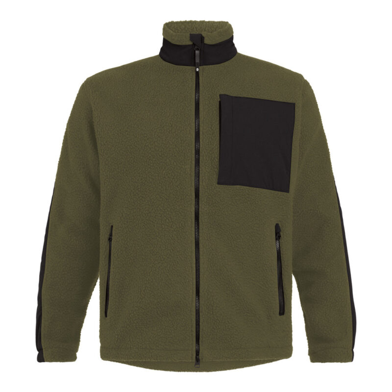 DASSY Haven Pile Jacke 550005 – KAKIGRÜN/SCHWARZ – front