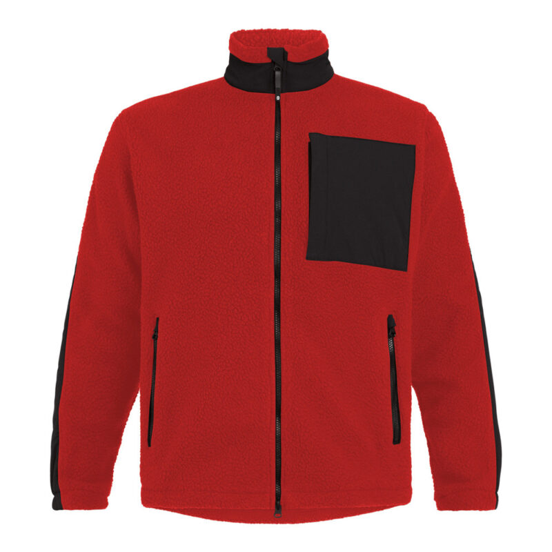 DASSY Haven Pile Jacke 550005 – ROT/SCHWARZ – front