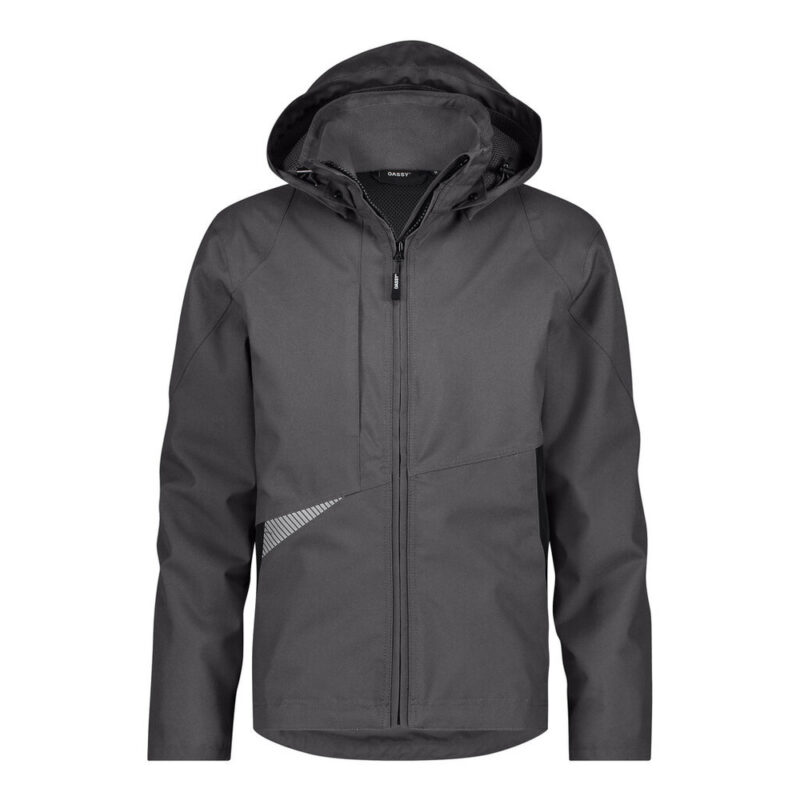 DASSY Hyper Next Wasser- und winddichte Arbeitsjacke 300577 – ANTHRAZITGRAU/SCHWARZ – front