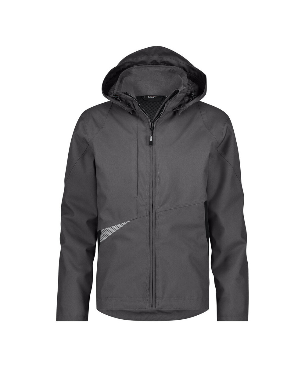 DASSY Hyper Next Wasser- und winddichte Arbeitsjacke 300577 – ANTHRAZITGRAU/SCHWARZ – front