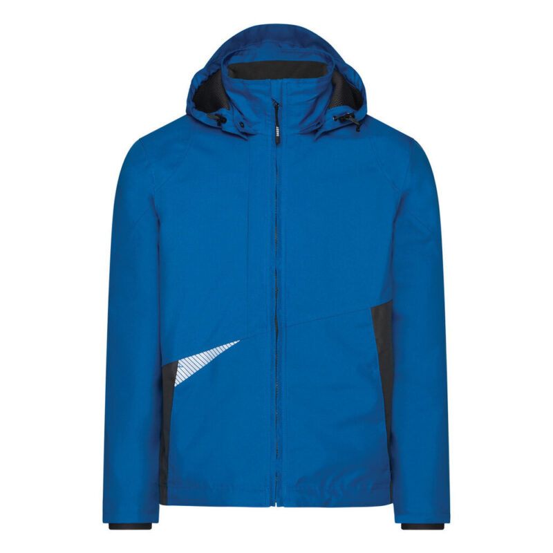 DASSY Hyper Next Wasser- und winddichte Arbeitsjacke 300577 – AZURBLAU/ANTHRAZITGRAU – front