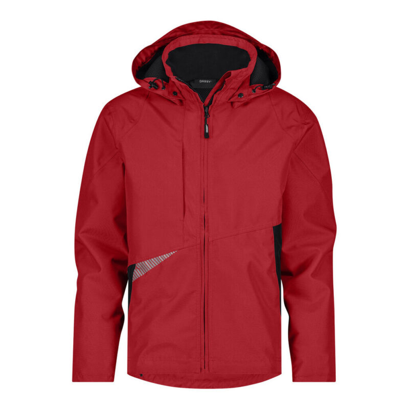 DASSY Hyper Next Wasser- und winddichte Arbeitsjacke 300577 – ROT/SCHWARZ – front