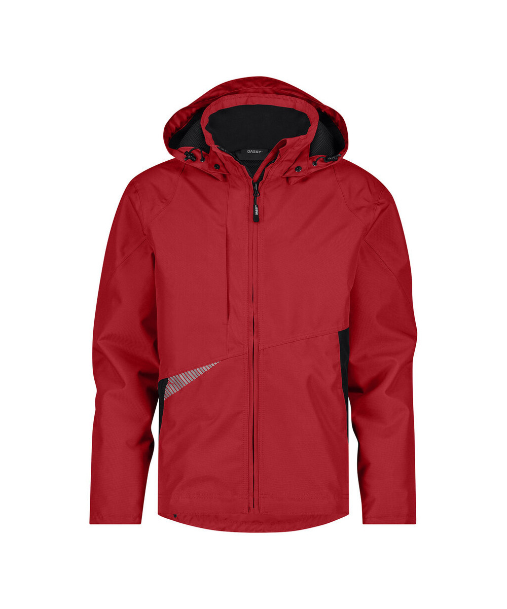 DASSY Hyper Next Wasser- und winddichte Arbeitsjacke 300577 – ROT/SCHWARZ – front