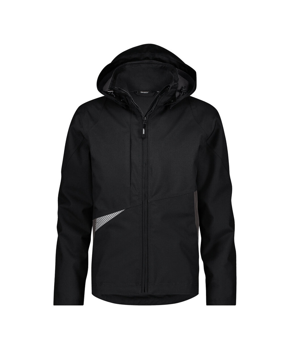 DASSY Hyper Next Wasser- und winddichte Arbeitsjacke 300577 – SCHWARZ/ANTHRAZITGRAU – front