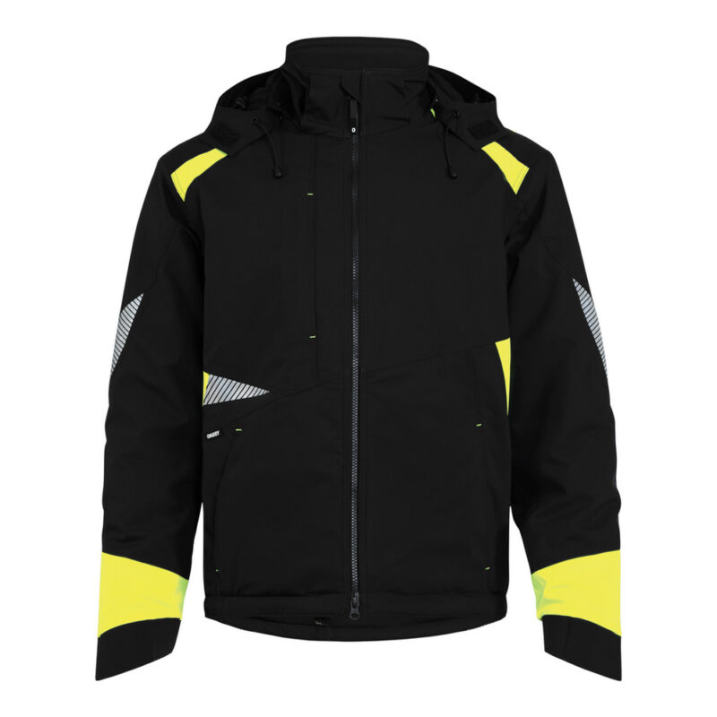 DASSY Itaqui Winterjacke 300599 – SCHWARZ/NEONGELB – front