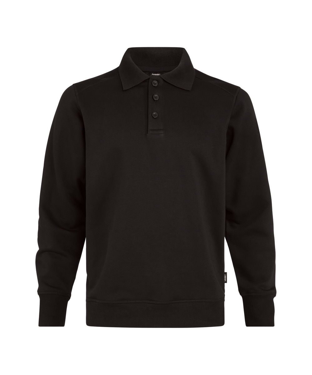 DASSY Lucid Polo-Sweatshirt 550002 – SCHWARZ – front