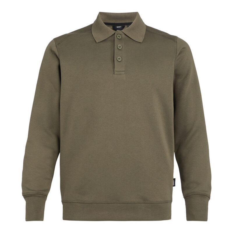 DASSY Lucid Polo-Sweatshirt 550002 – KHAKIGRÜN – front