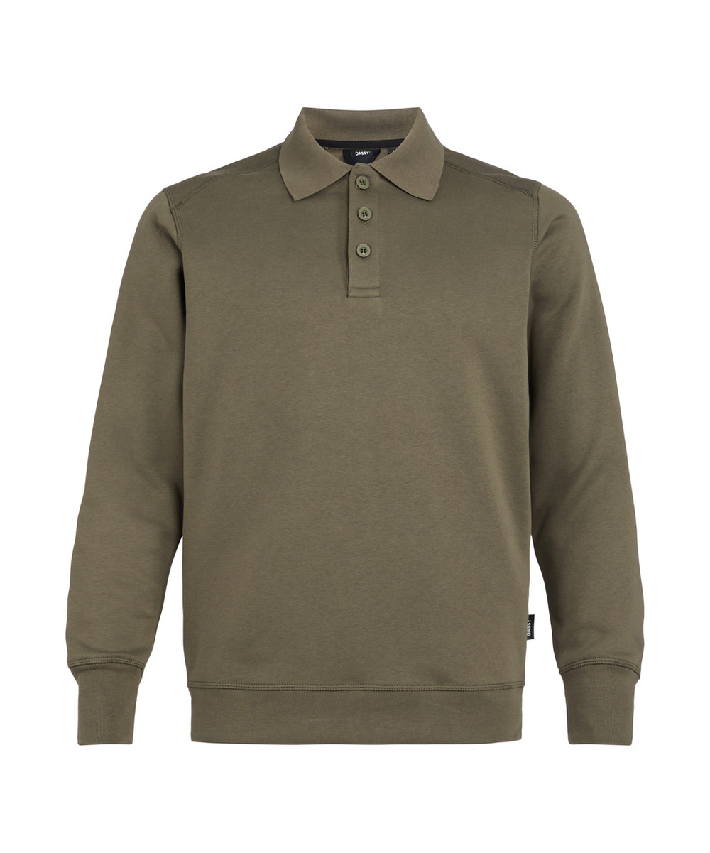 DASSY Lucid Polo-Sweatshirt 550002 – KHAKIGRÜN – front