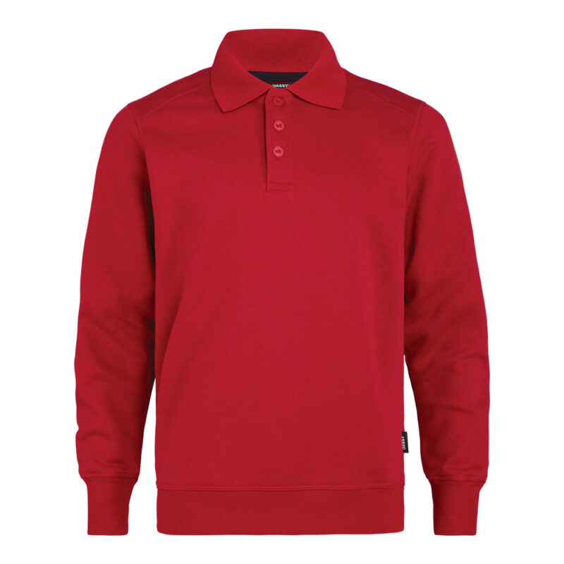 DASSY Lucid Polo-Sweatshirt 550002 – ROT – front