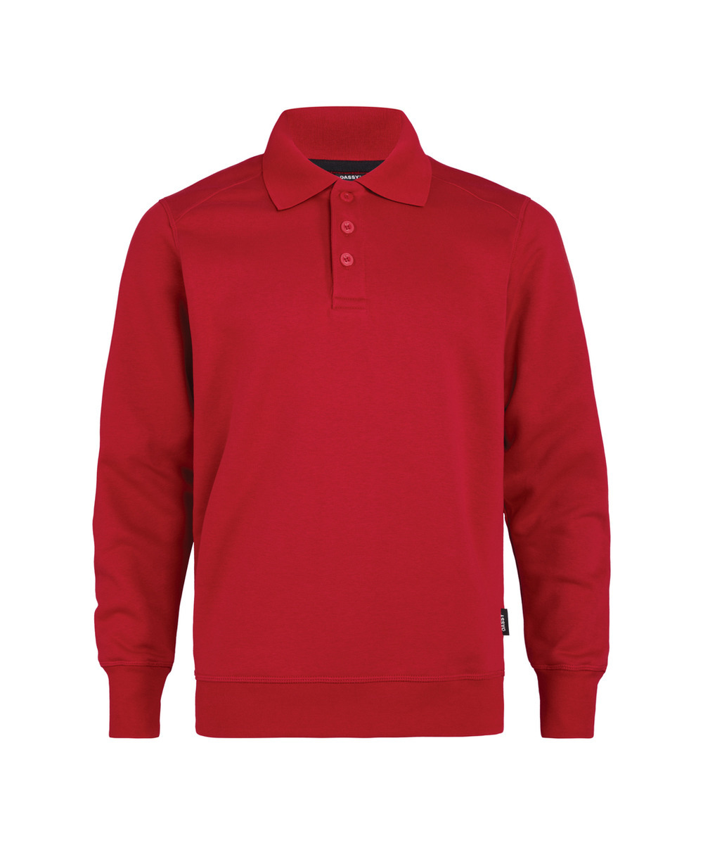 DASSY Lucid Polo-Sweatshirt 550002 – ROT – front