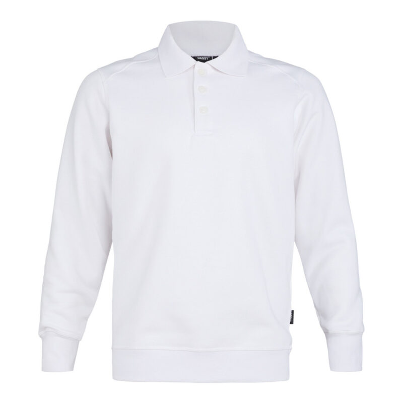 DASSY Lucid Polo-Sweatshirt 550002 – WEIß – front