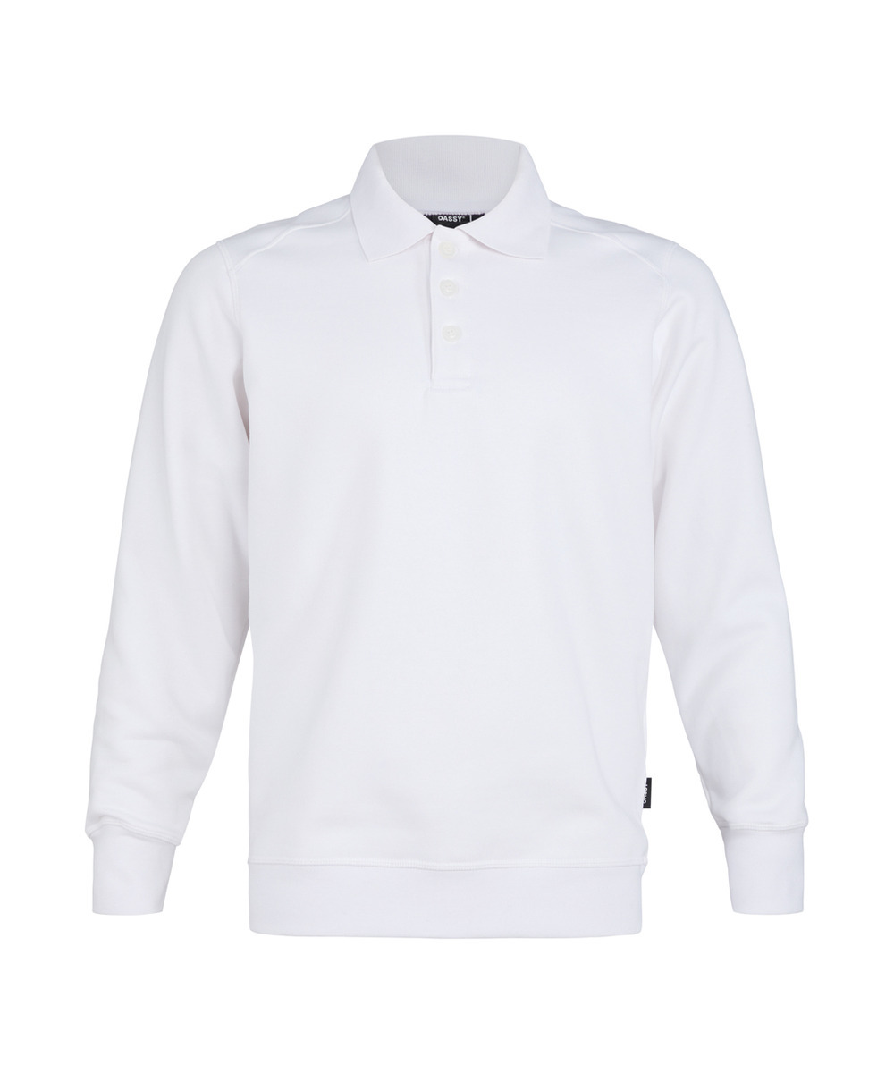 DASSY Lucid Polo-Sweatshirt 550002 – WEIß – front