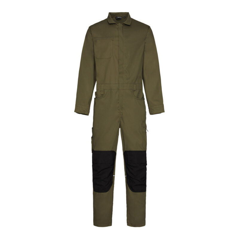 DASSY Moneo Overall mit Kniepolstertaschen 100416 – KAKIGRÜN/SCHWARZ – front