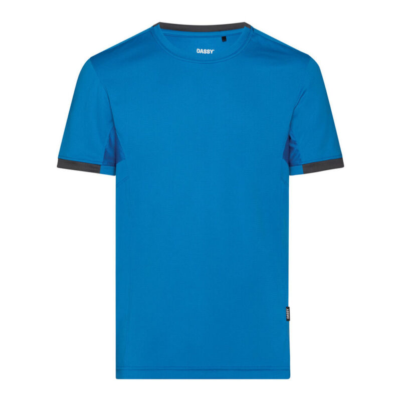 DASSY Nexus Next T-shirt 710078 – AZURBLAU/ANTHRAZITGRAU – front