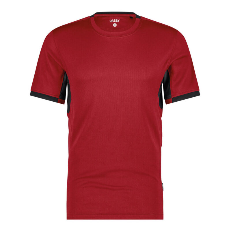 DASSY Nexus Next T-shirt 710078 – ROT/SCHWARZ – front