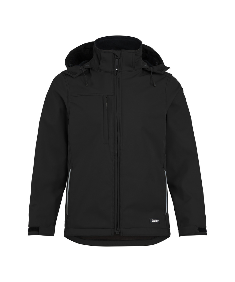 DASSY Pure Softshell-jacke 300597 – SCHWARZ – front