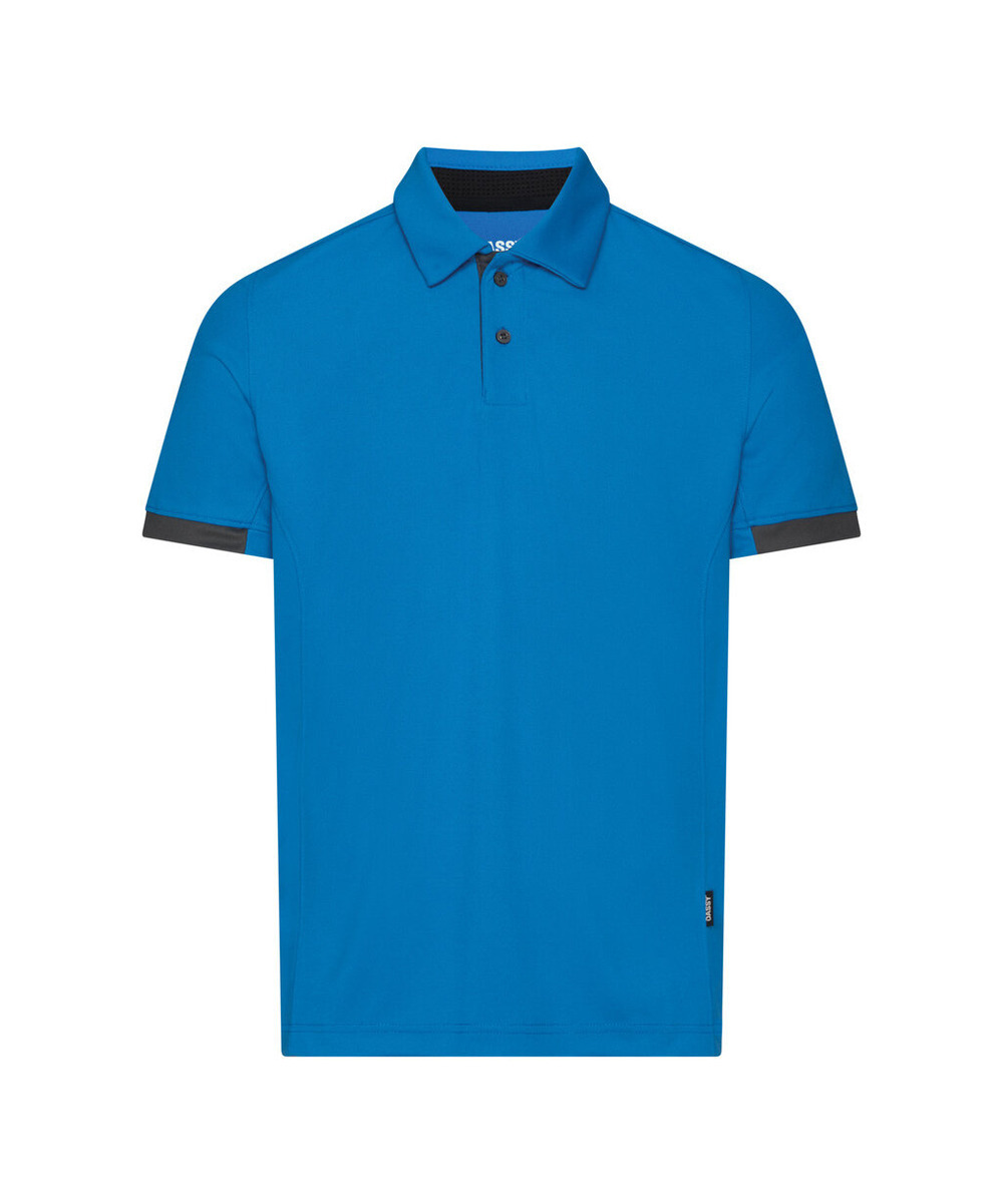 DASSY Traxion Next Poloshirt 710079 – AZURBLAU/ANTHRAZITGRAU – front