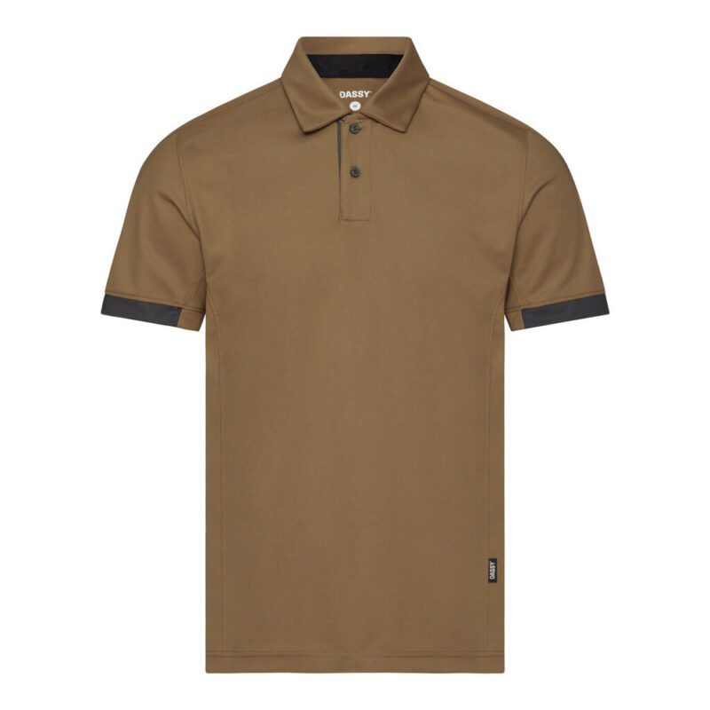 DASSY Traxion Next Poloshirt 710079 – LEHMBRAUN/ANTHRAZITGRAU – front