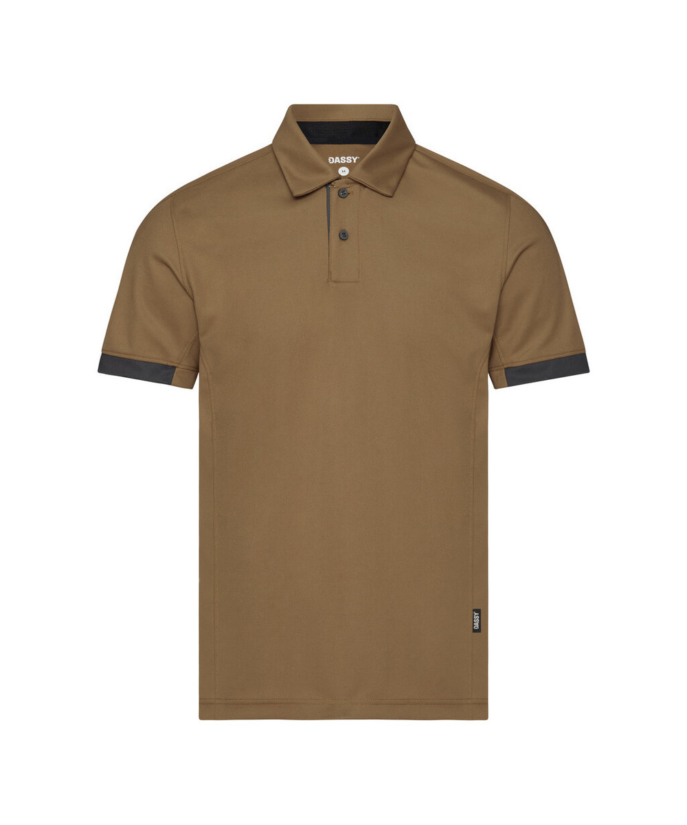 DASSY Traxion Next Poloshirt 710079 – LEHMBRAUN/ANTHRAZITGRAU – front