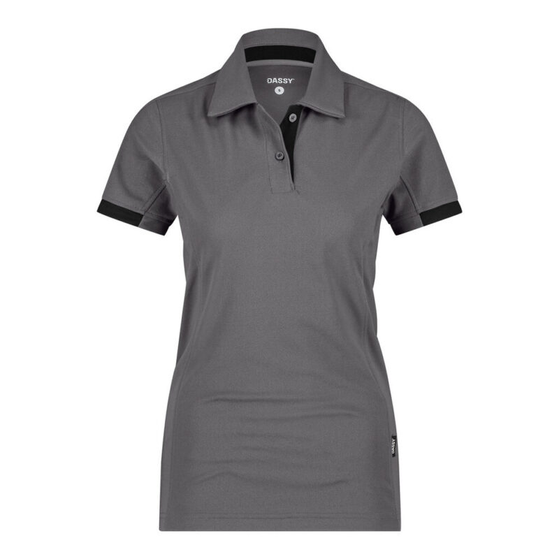 DASSY Traxion Next Women Poloshirt für Damen 710085 – ANTHRAZITGRAU/SCHWARZ – front